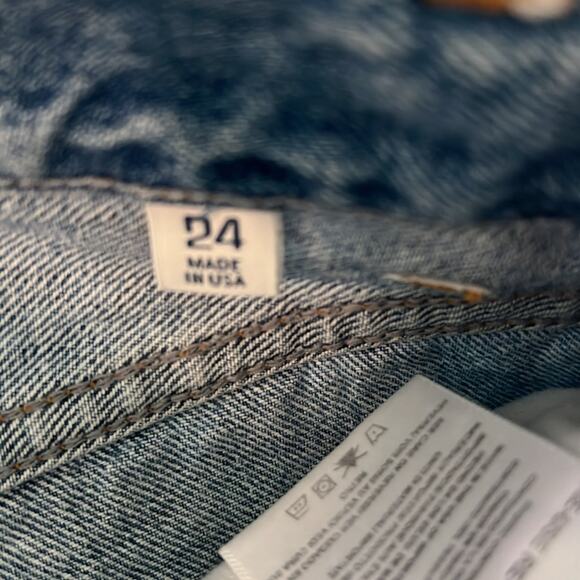 NWT $329 DAILY BLUE by ADRIANO GOLDSCHMIED denim shorts FREAKY 24 - Picture 9 of 12